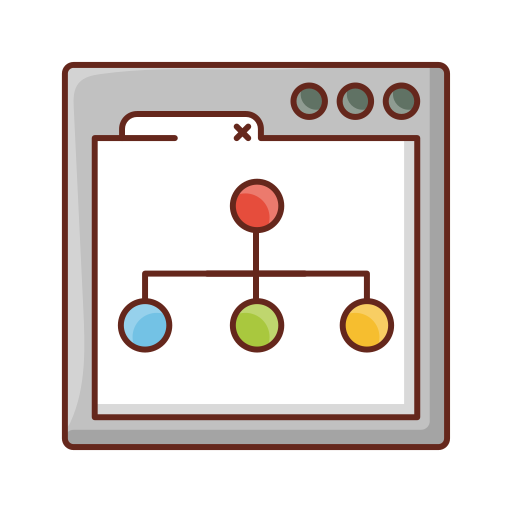 gerarchia Generic Outline Color icona