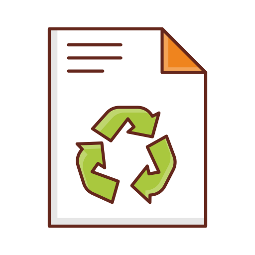 Paper recycle Generic Outline Color icon