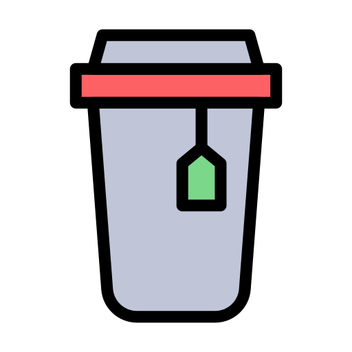 taza de té Generic Outline Color icono