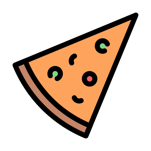 кусок пиццы Generic Outline Color иконка