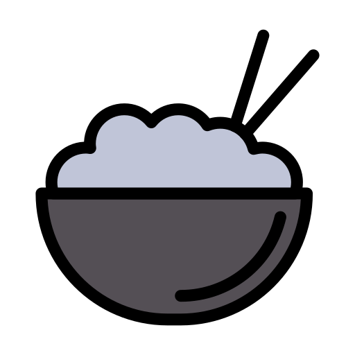 miska ryżu Generic Outline Color ikona
