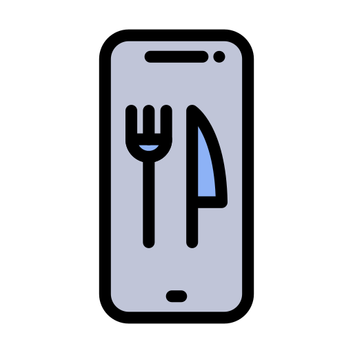 aplikacja do jedzenia Generic Outline Color ikona