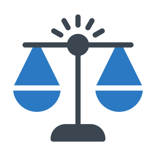 Justice scale Generic Blue icon