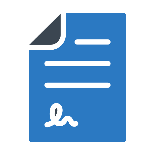 Legal paper Generic Blue icon