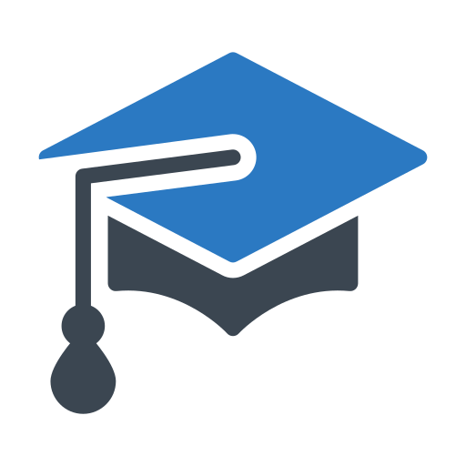 sombrero de graduacion Generic Blue icono