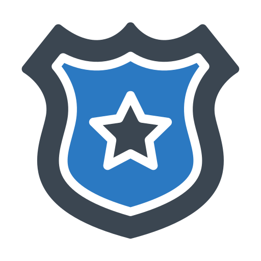 polizeiabzeichen Generic Blue icon