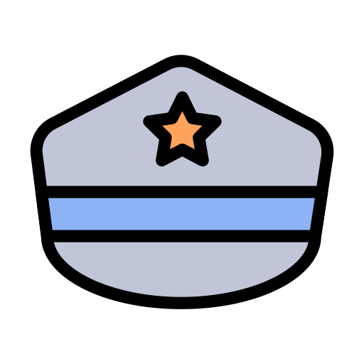 casquette de police Generic Outline Color Icône