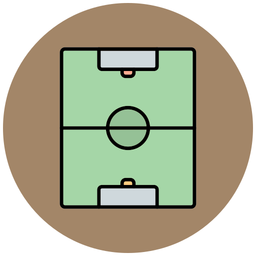 Football Field Generic Outline Color icon