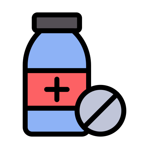 Баночка с лекарством Generic Outline Color иконка