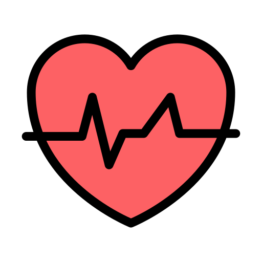 Heart beat Generic Outline Color icon