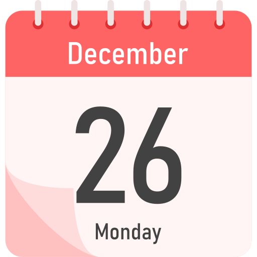 December 26 Generic Flat icon