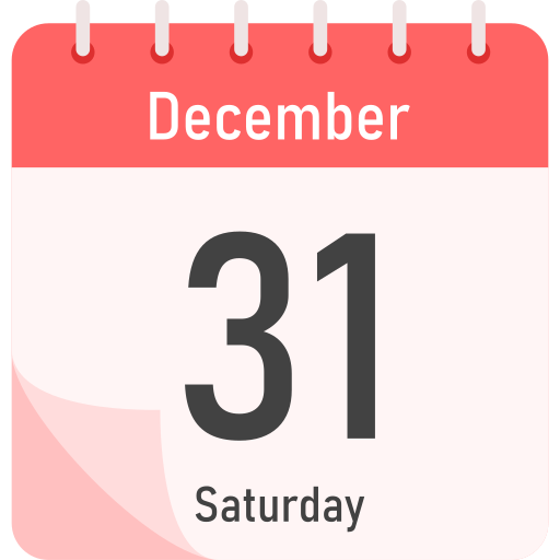 December 31 Generic Flat icon