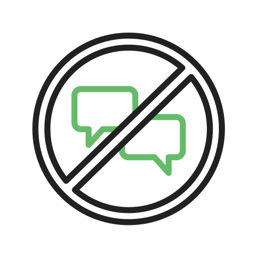 No chat Generic Outline Color icon
