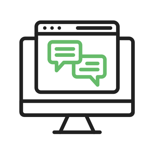 Web chat Generic Outline Color icon