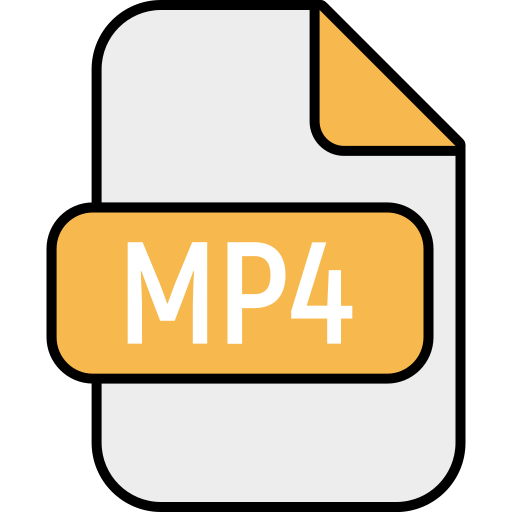 file mp4 Generic Outline Color icona