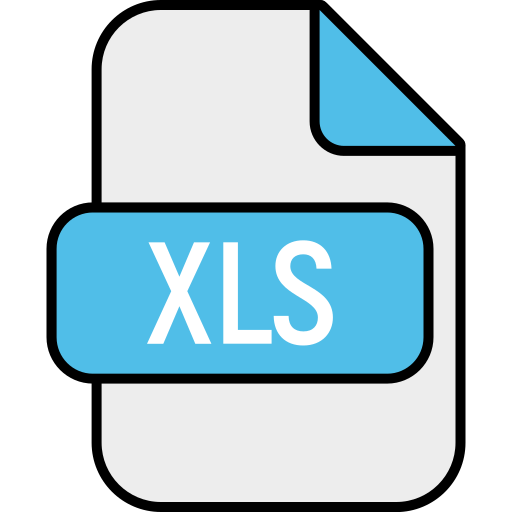 xls 파일 Generic Outline Color icon