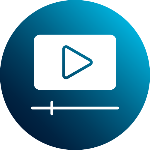 reproductor de video Generic Flat Gradient icono