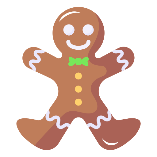 Gingerbread Man Generic Flat icon