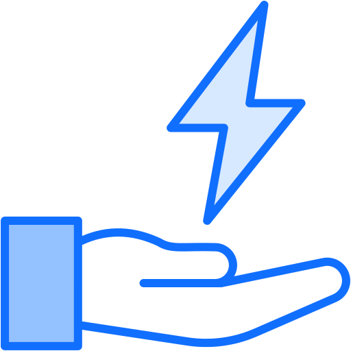 el ahorro de energía Generic Blue icono