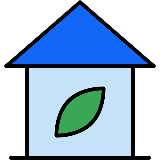 casa ecológica Generic Outline Color icono