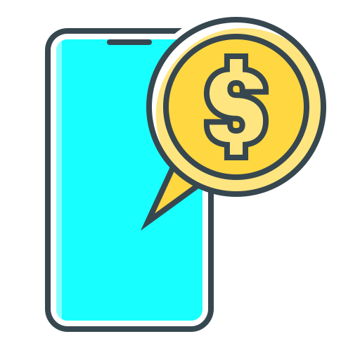 bankowość mobilna Generic Outline Color ikona