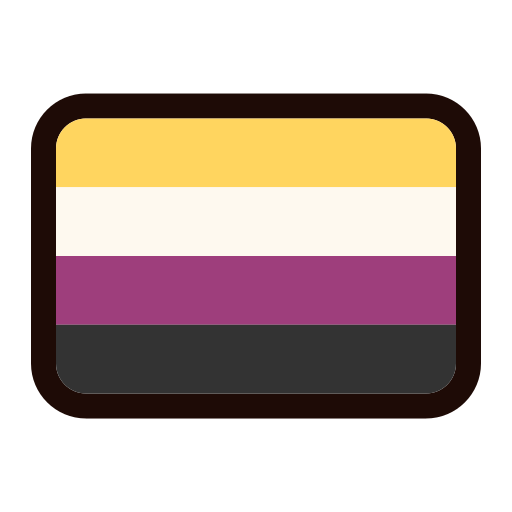 Non binary Generic Outline Color icon