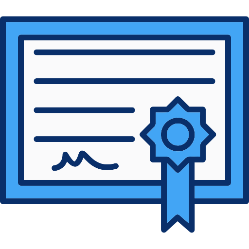 Certificate Generic Blue icon