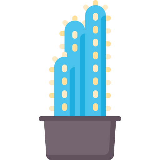 Синий столбчатый кактус Special Flat иконка