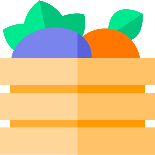 caja de frutas Basic Straight Flat icono