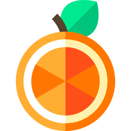 orange Basic Straight Flat Icône