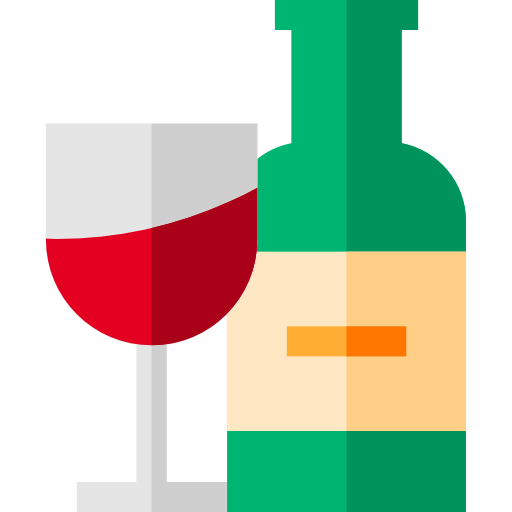 botella de vino Basic Straight Flat icono