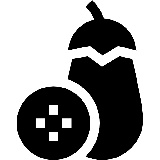 Aubergine Basic Straight Filled icon