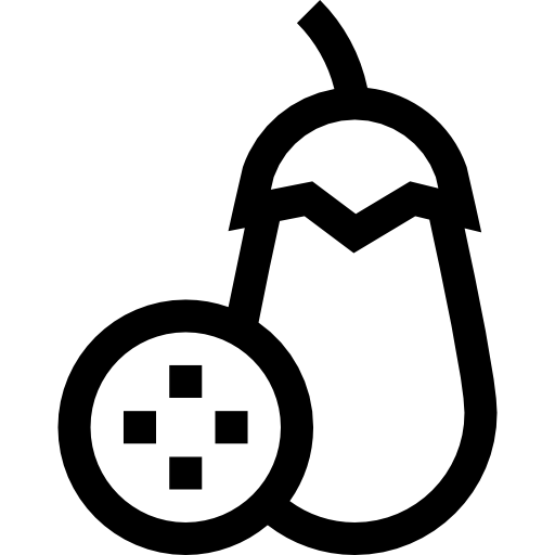 Aubergine Basic Straight Lineal icon