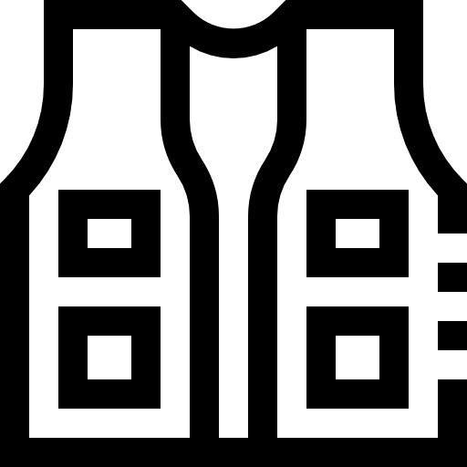 kamizelka wędkarska Pixelmeetup Lineal ikona