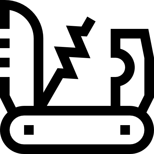 szwajcarski scyzoryk Pixelmeetup Lineal ikona