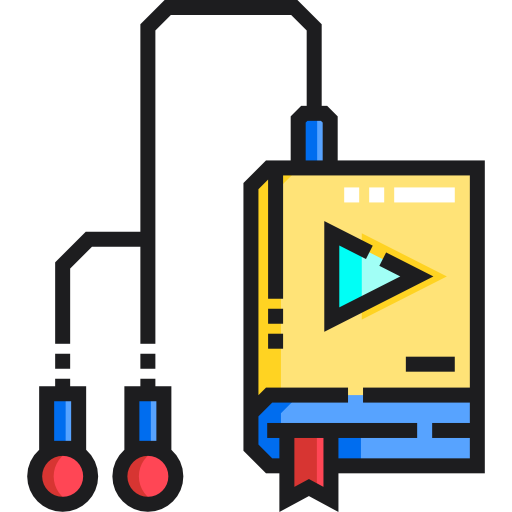 audioboek Detailed Straight Lineal color icoon