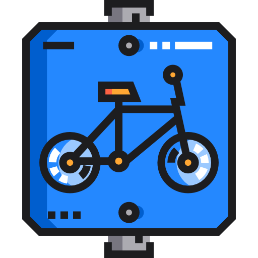 自転車 Detailed Straight Lineal color icon