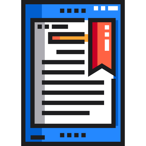 ebook Detailed Straight Lineal color icon