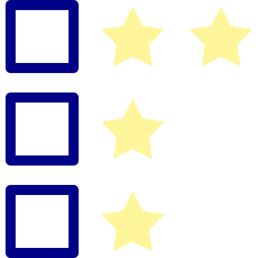 Rating Detailed Mixed Lineal color icon