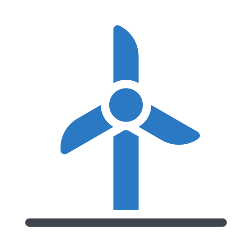 energía eólica Generic Blue icono