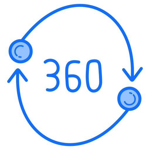 360 grados Generic Blue icono