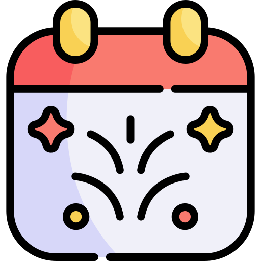 달력 Kawaii Lineal color icon