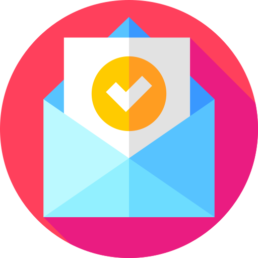 correo Flat Circular Flat icono