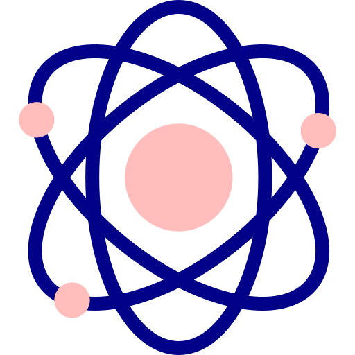 Atom Detailed Mixed Lineal color icon