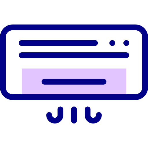 에어컨 Detailed Mixed Lineal color icon