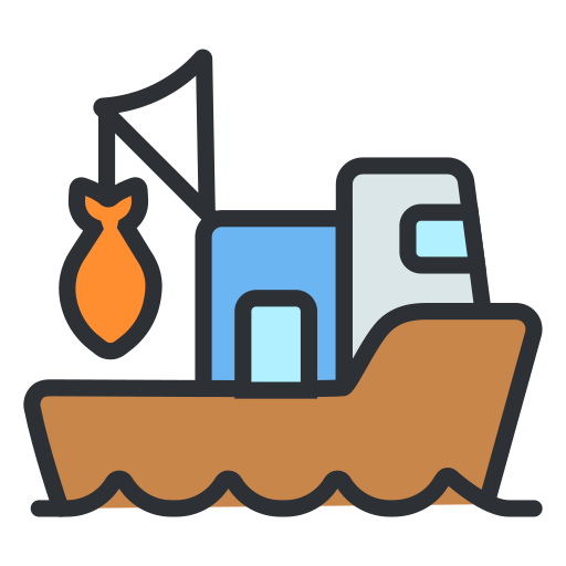 漁船 Generic Outline Color icon