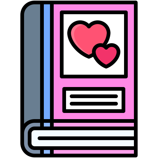 libros de amor Generic Outline Color icono