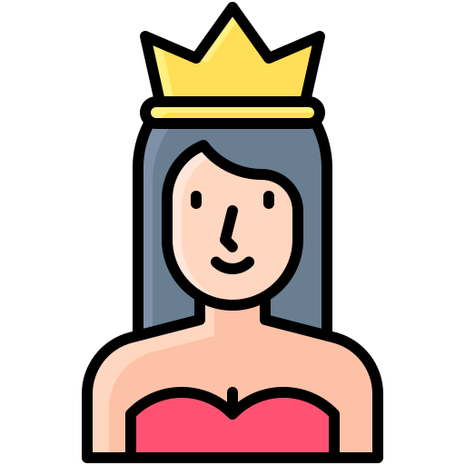 prinses Generic Outline Color icoon