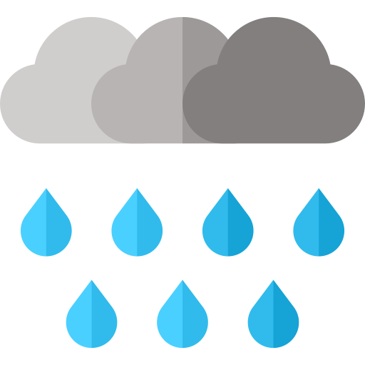 Heavy rain Basic Straight Flat icon