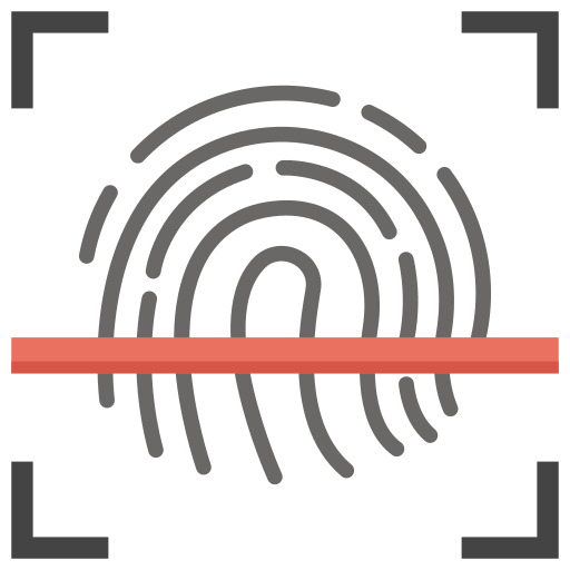 identyfikacja biometryczna Generic Flat ikona
